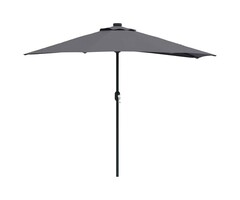 Vidaxl Parasol rectangulaire avec LED - Anthracite - Jusqu'à 36% de réduction