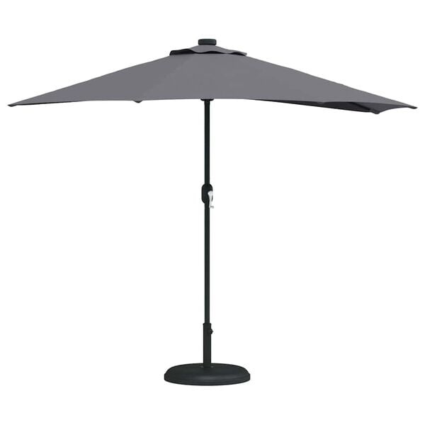 Vidaxl Parasol rectangulaire avec LED - Anthracite - Jusqu'à 36% de réduction