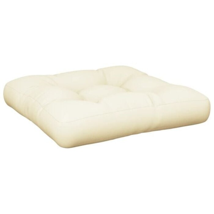 Vidaxl Lot de 2 coussins palette crème - Jusqu'à -35% sur votre confort extérieur