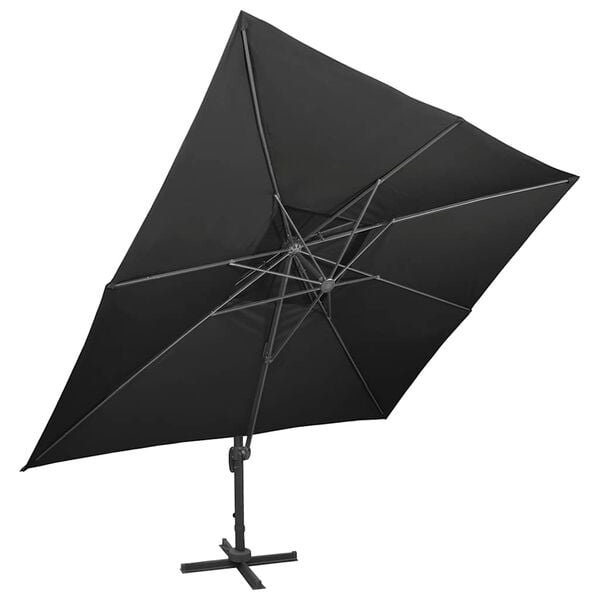 Vidaxl Parasol déporté double toit 400x300 cm - Jusqu'à -42% sur votre terrasse