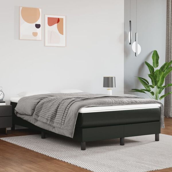 Vidaxl Cadre de lit en similicuir noir 120x200 cm - Jusqu'à -41% de remise