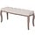Banc vintage rembourré blanc crème 110cm - Jusqu'à -37%