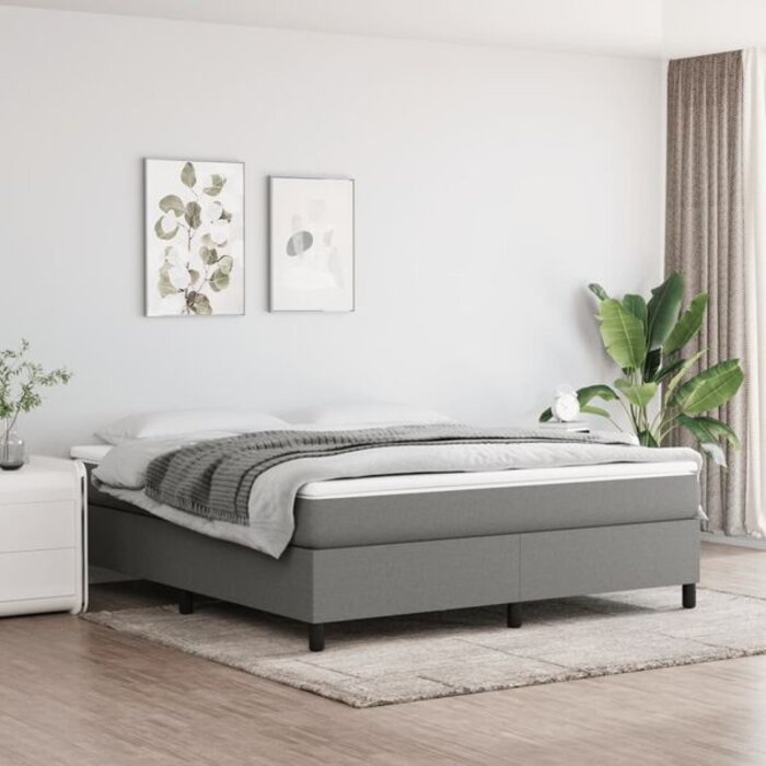 Vidaxl Cadre de lit 180x200 cm Gris Foncé - Jusqu'à -35%