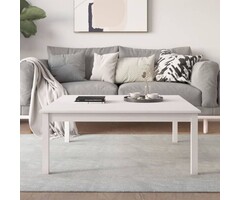 Vidaxl Table basse carrée 100x100 cm en pin massif blanc - Jusqu'à -41%