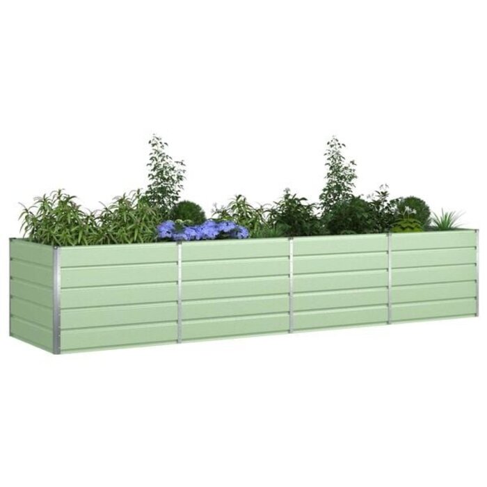 Vidaxl Grande jardinière en acier galvanisé vert pastel - Jusqu'à 41% de remise
