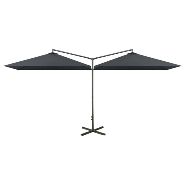 Vidaxl Parasol double 600x300 cm anthracite - Jusqu'à -37% sur le prix d'origine