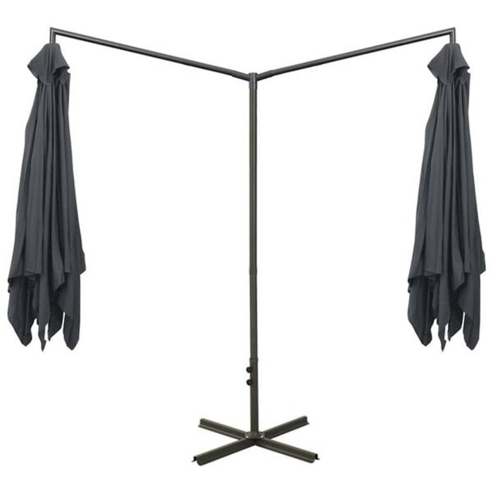 Vidaxl Parasol double 600x300 cm anthracite - Jusqu'à -37% sur le prix d'origine