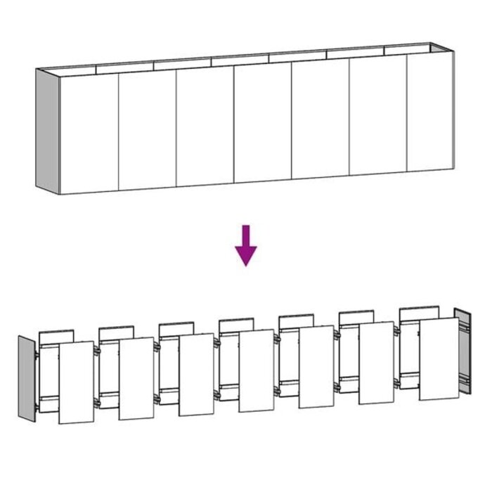 Vidaxl Bac à fleurs en acier Corten 280 cm - Jusqu'à -42% sur votre jardin