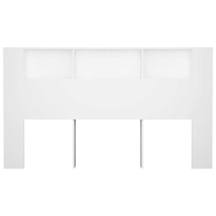 Vidaxl Tête de lit avec étagère 180x104,5 cm - Blanc - Jusqu'à -40% sur le retour