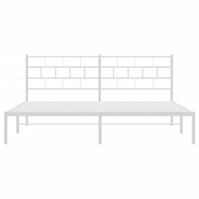 Vidaxl Cadre de lit 180x200 cm en métal blanc - Jusqu'à -35%