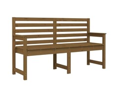 Vidaxl Banc de jardin en pin massif miel - Jusqu'à 36% de remise