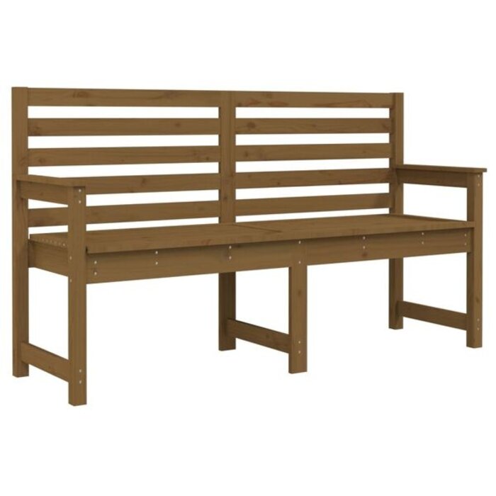 Vidaxl Banc de jardin en pin massif miel - Jusqu'à 36% de remise