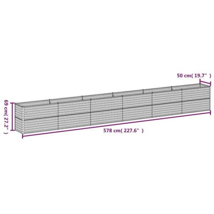 Vidaxl Jardinière en acier Corten XXL 578 cm - Jusqu'à -35% sur votre jardin