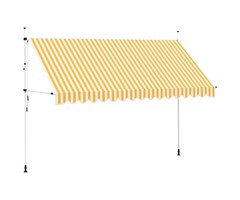 Vidaxl Store banne manuel rétractable 400 cm - Jusqu'à -41% sur le retour