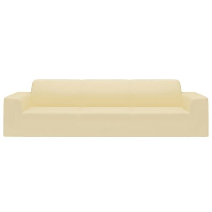 Vidaxl Housse de canapé 4 places extensible crème - Jusqu'à -40%