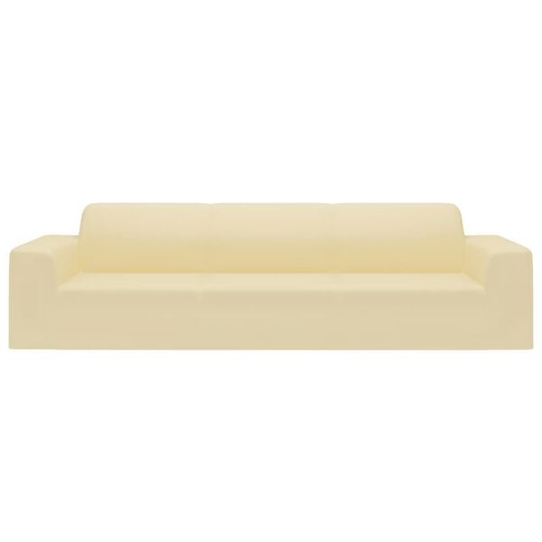 Vidaxl Housse de canapé 4 places crème extensible - 67% de remise
