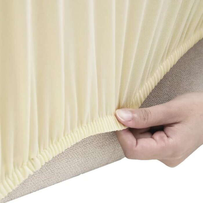 Vidaxl Housse de canapé 4 places extensible crème - Jusqu'à -40%