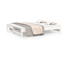 Vidaxl Canapé-lit extensible en pin massif blanc - Jusqu'à -41% sur l'outlet