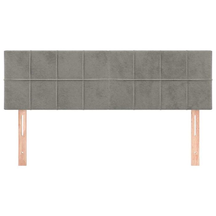 Vidaxl Lot de 2 têtes de lit en velours gris clair - Jusqu'à -41%