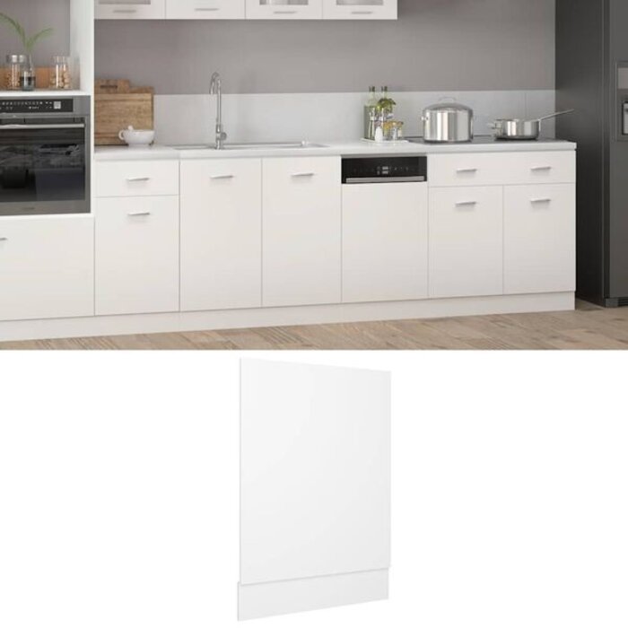 Vidaxl Façade de lave-vaisselle Lyon 45x67cm - Blanc - Jusqu'à 35% de remise