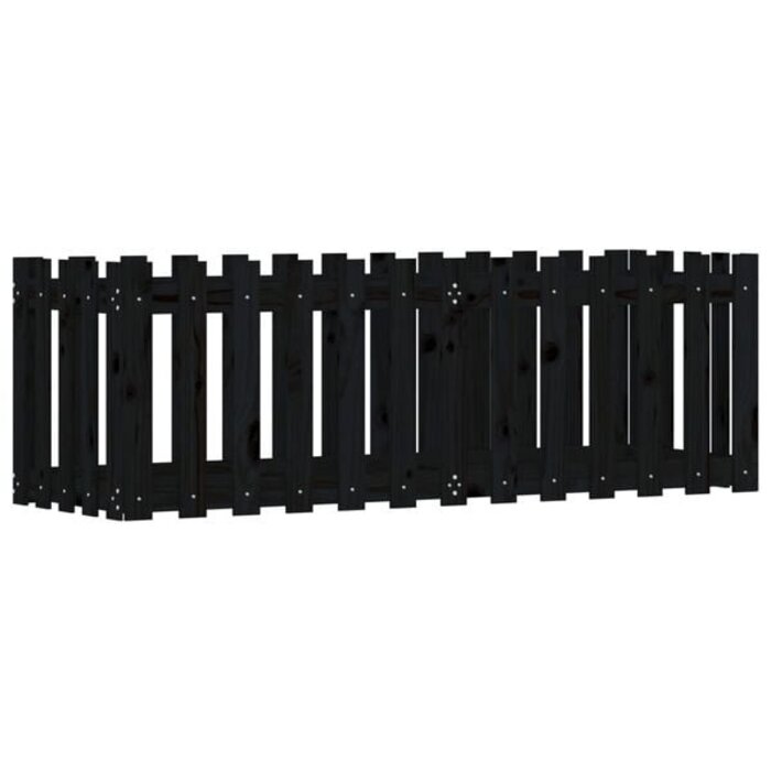 Vidaxl Jardinière surélevée en bois noir 150x50x50 cm - Jusqu'à 39% de réduction