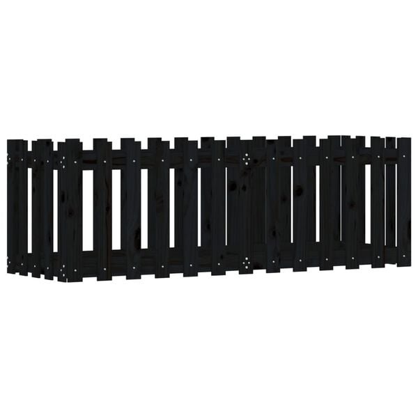 Vidaxl Jardinière surélevée en bois noir 150x50x50 cm - Jusqu'à 39% de réduction