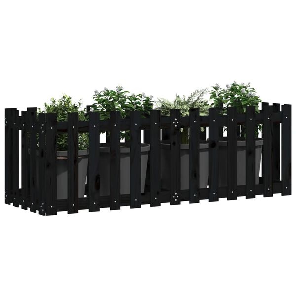 Vidaxl Jardinière surélevée en bois noir 150x50x50 cm - Jusqu'à 39% de réduction