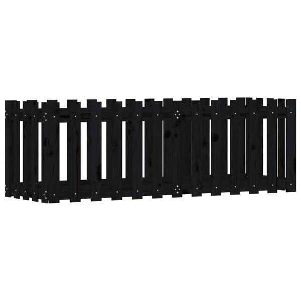 Vidaxl Jardinière surélevée en bois noir 150x50x50 cm - Jusqu'à 39% de réduction