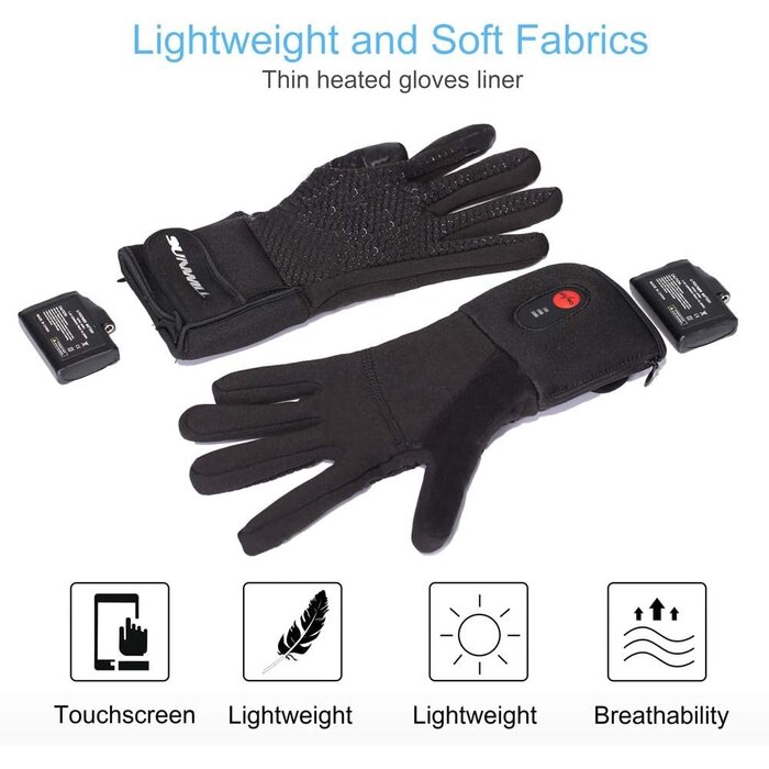 Gants chauffants tactiles rechargeables - Jusqu'à 78 % de réduction