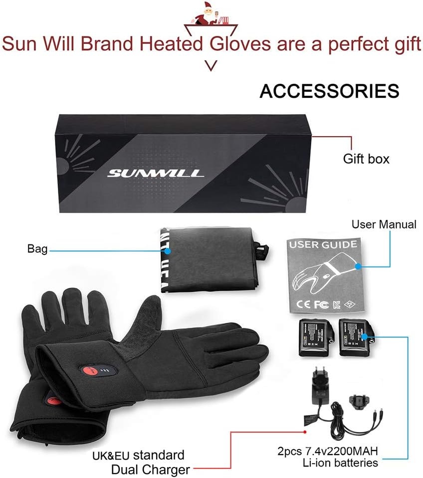 Gants chauffants tactiles rechargeables - Jusqu'à 78 % de réduction