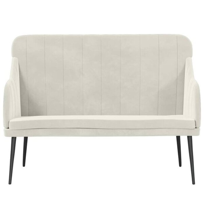 Vidaxl Banquette velours crème 110x76x80 cm - Jusqu'à -41%