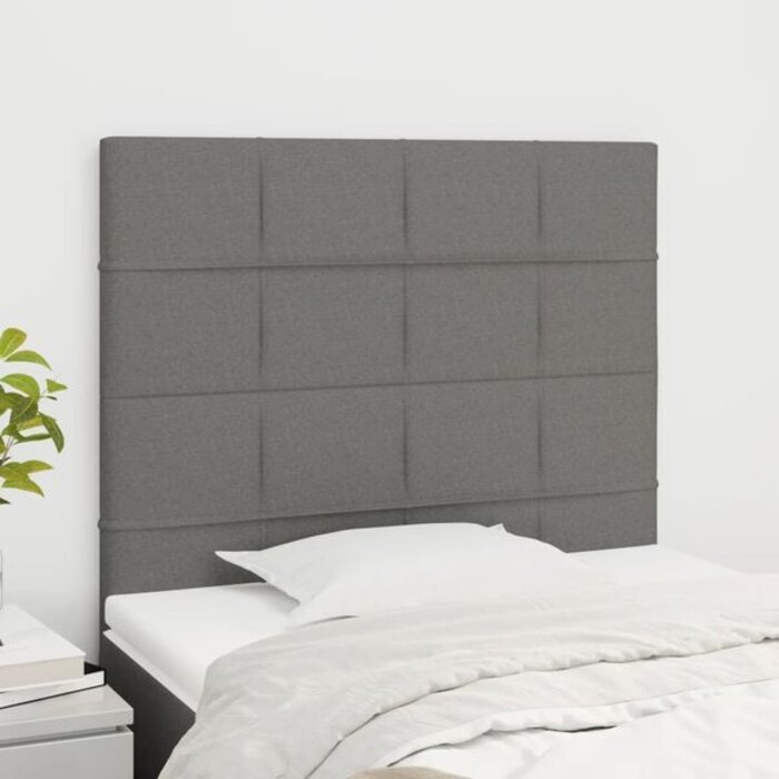 Vidaxl Lot de 2 têtes de lit 90 cm - Gris foncé - Jusqu'à -41%