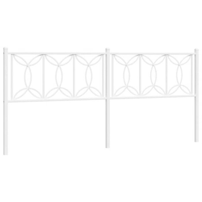 Vidaxl Tête de lit design en métal blanc 193 cm - Jusqu'à -39%