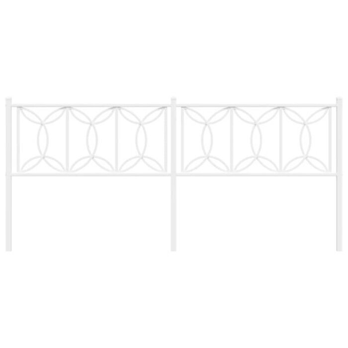 Vidaxl Tête de lit design en métal blanc 193 cm - Jusqu'à -39%