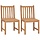 Lot de 2 chaises de jardin en teck massif - Jusqu'à -41%