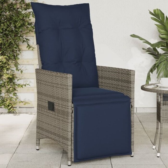 Vidaxl Fauteuil de jardin inclinable gris - Jusqu'à -41% de remise
