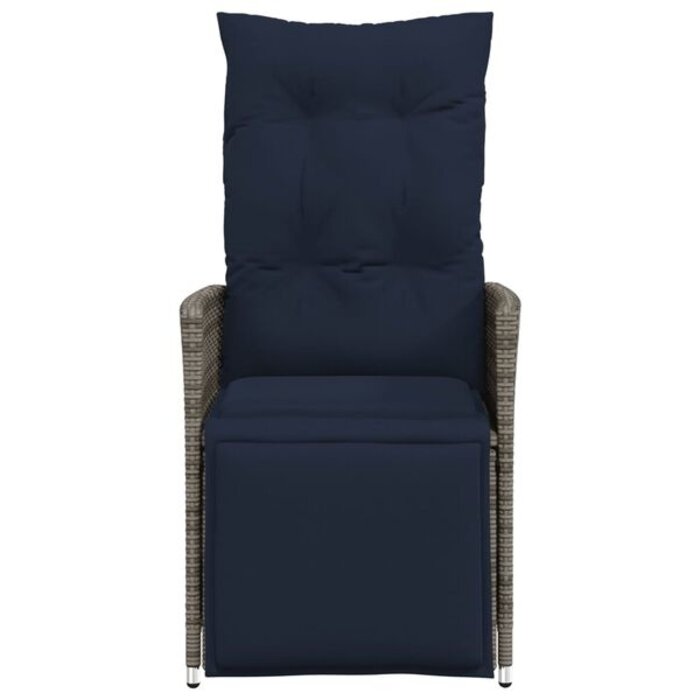 Vidaxl Fauteuil de jardin inclinable gris - Jusqu'à -41% de remise