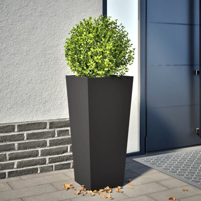 Vidaxl Jardinière sur pied en acier noir 35x75cm - Jusqu'à 35% de réduction