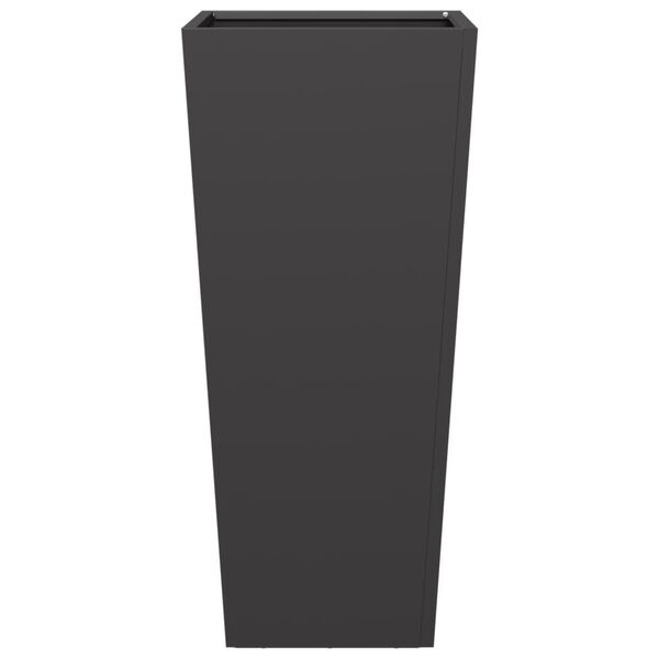 Vidaxl Jardinière sur pied en acier noir 35x75cm - Jusqu'à 35% de réduction