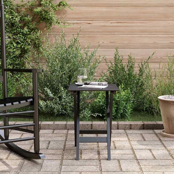 Vidaxl Table d'appoint pliante en bois massif noir - Jusqu'à -38%