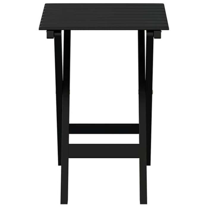 Vidaxl Table d'appoint pliante en bois massif noir - Jusqu'à -38%