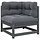 Canapé d'angle de jardin bois de pin - Anthracite - Jusqu'à -40%