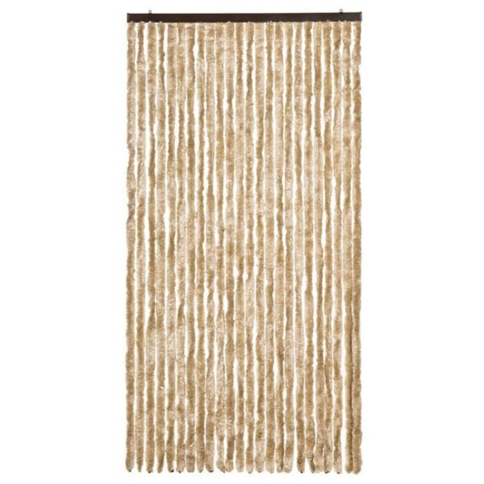 Vidaxl Rideau anti-mouches chenille beige 100x230 cm - Jusqu'à 40% de remise