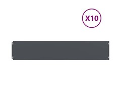 Vidaxl Bordures de jardin acier anthracite 20x103cm (Lot de 10) - Jusqu'à -41%
