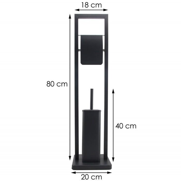 Viking Choice Serviteur WC 2-en-1 Acier Noir - Gain de place - Jusqu'à -38%