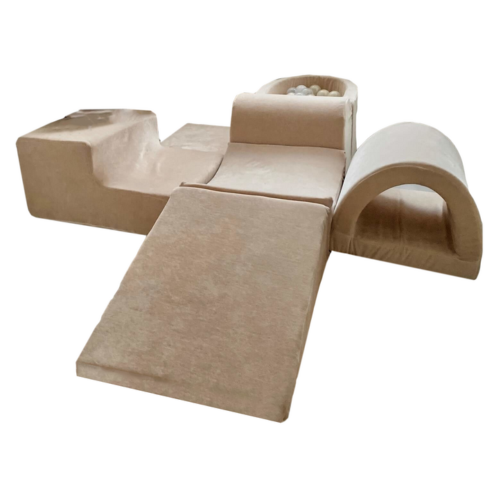 Viking Choice Aire de jeux en mousse 7 pièces - Piscine à balles - Beige - Jusqu'à -41%