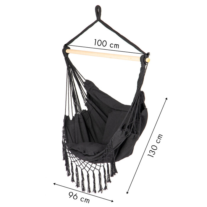 Viking Choice Chaise suspendue brésilienne noire - Jusqu'à -38% sur une sélection