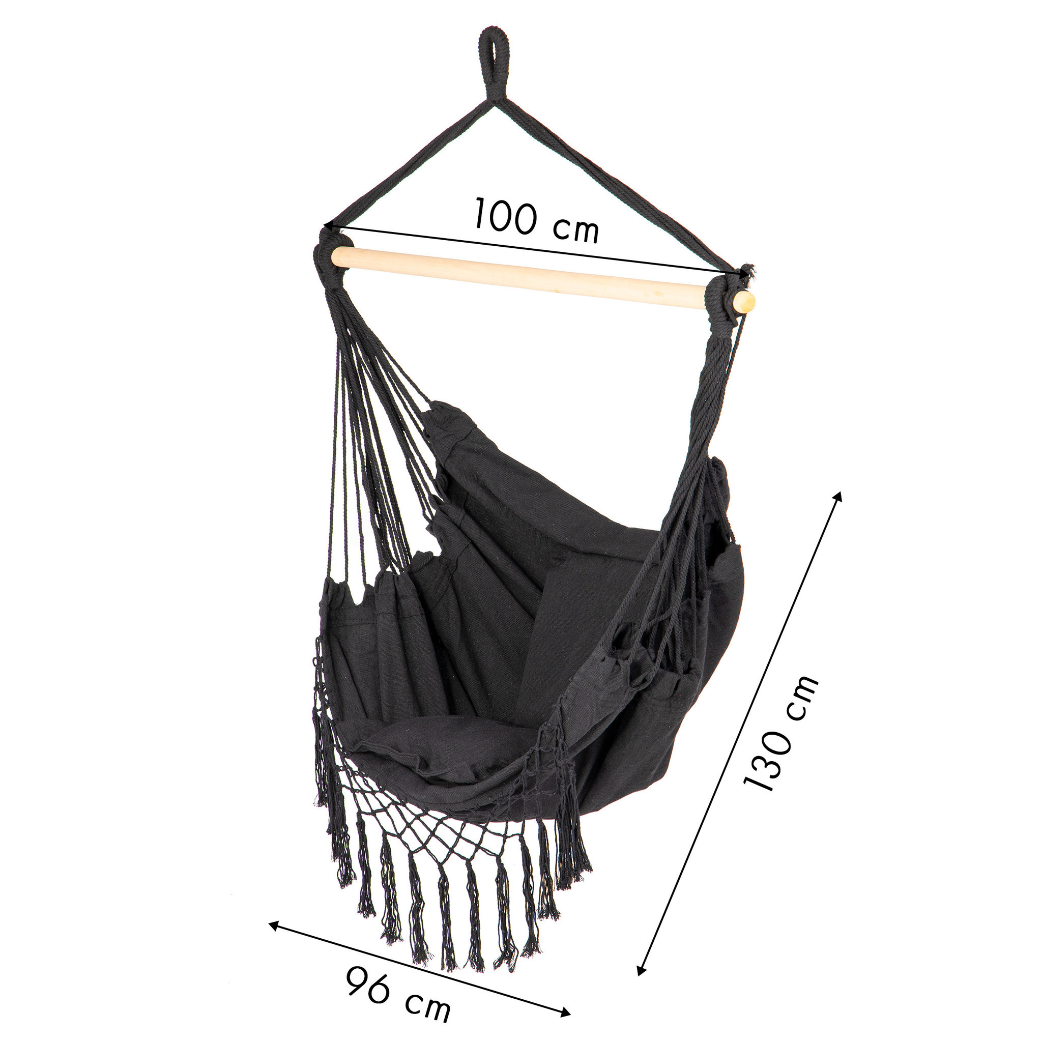 Viking Choice Chaise suspendue brésilienne noire - Jusqu'à -38% sur une sélection