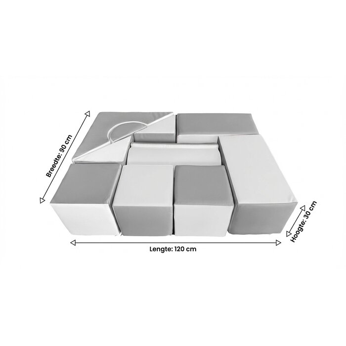 Viking Choice Blocs de construction en mousse - 11 pièces - Gris et blanc - Jusqu'à 32%
