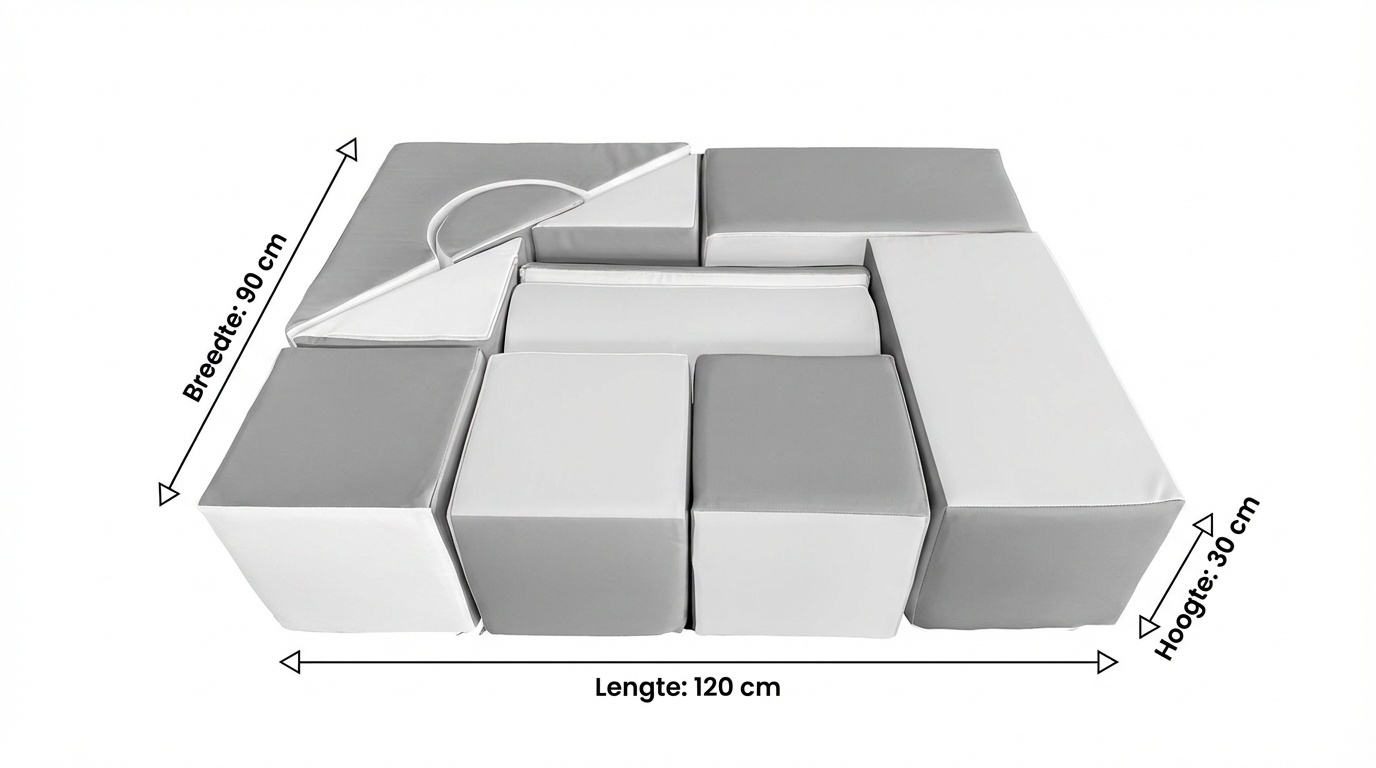 Viking Choice Blocs de construction en mousse - 11 pièces - Gris et blanc - Jusqu'à 32%